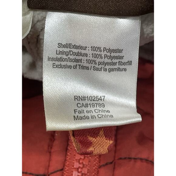 Isis Sultana Vest Womens Size 12 Red Quilted Full Zip Outdoor Jacket Boho - Picture 13 of 15